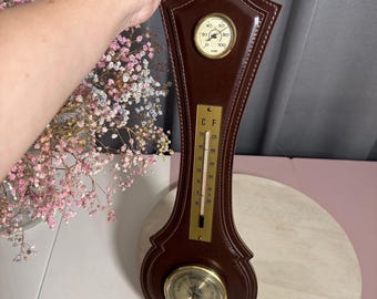 Vintage Wetterstation Barometer, Thermometer, Hygrometer, Vintage Geschenk, Vintage Wandbehang Wetterstation