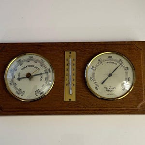Vintage German 1950s  Weather Station Barometer, Thermometer, Hygrometer, vintage gift, vintage wall hanging