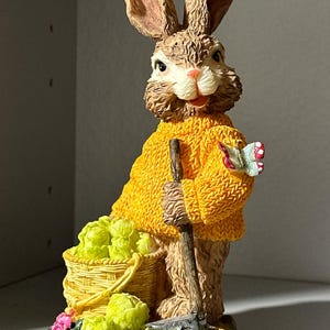 Brauns Heitmann Vintage Ceramic Easter bunny  figurine, Easter Decor, Easter gift, Keramik Hase, Hand painted figurine - 80s 90s