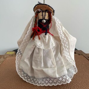Vintage mini folklore ethnic Doll, ethnic  folk doll collectible,   collectible doll, souvenir doll vintage