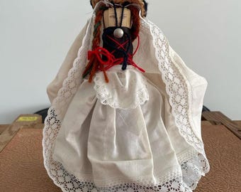 Muñeca étnica vintage mini folclore, muñeca étnica coleccionable, muñeca coleccionable, muñeca de recuerdo vintage