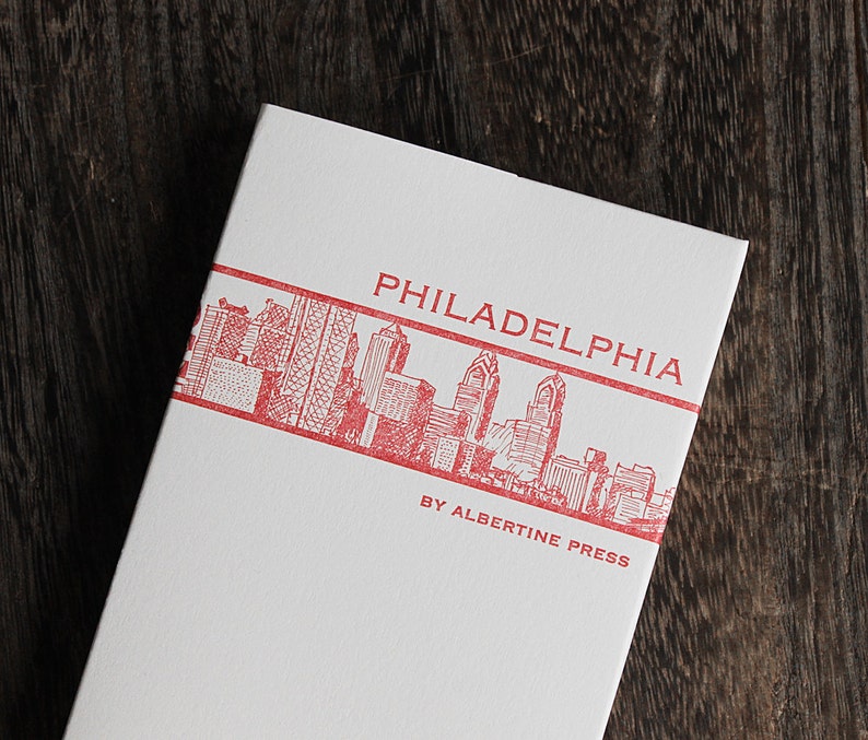 Philadelphia eight letterpress note cards Etsy