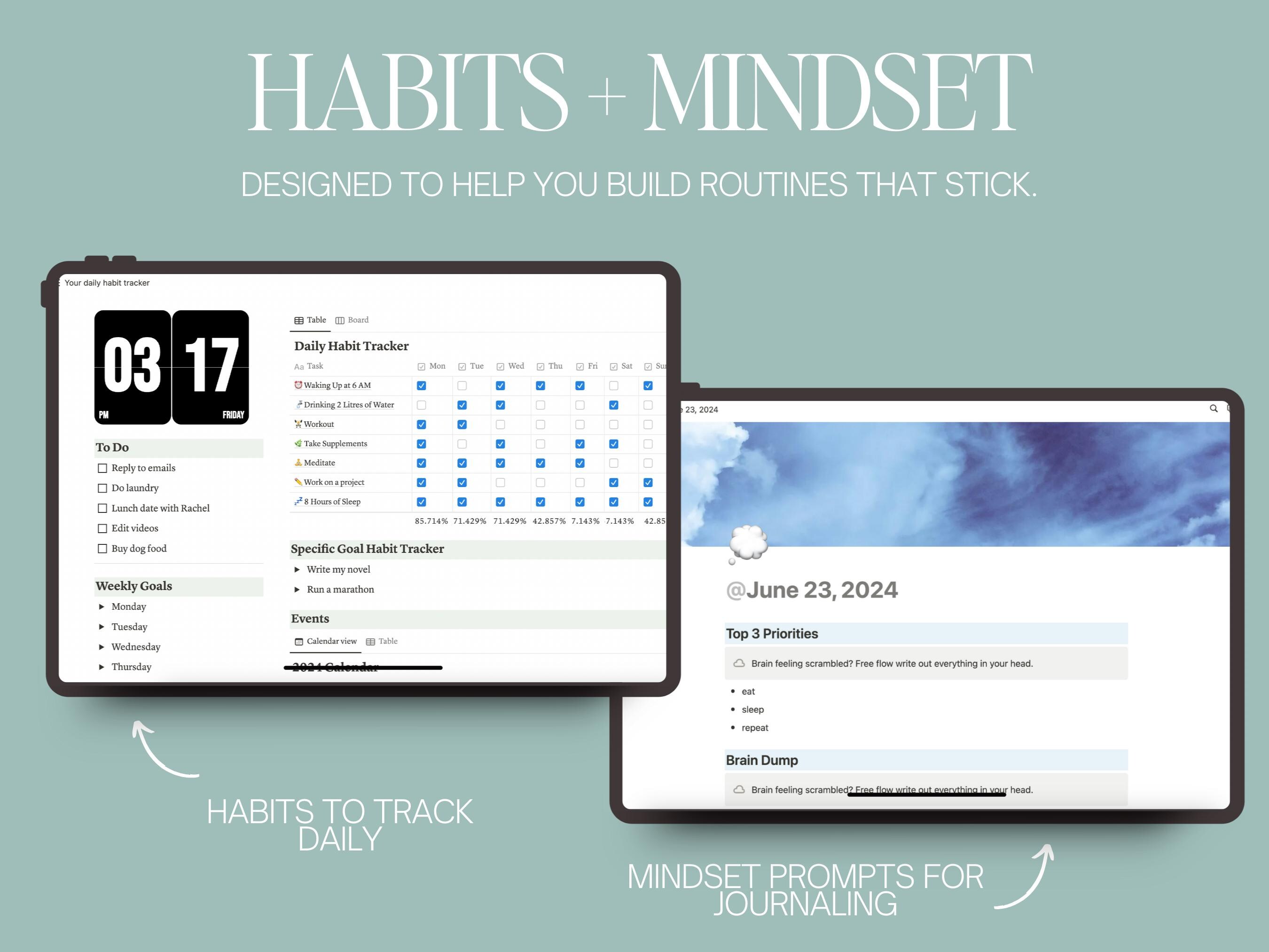 Notion Habit Tracker | Daily, Weekly & Monthly Routines | Notion ...