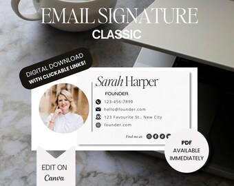 Email Signature – Custom Outlook & Gmail Signatures | Professional Email Signature Generator for Small Business Marketing | VOL 3 Classic