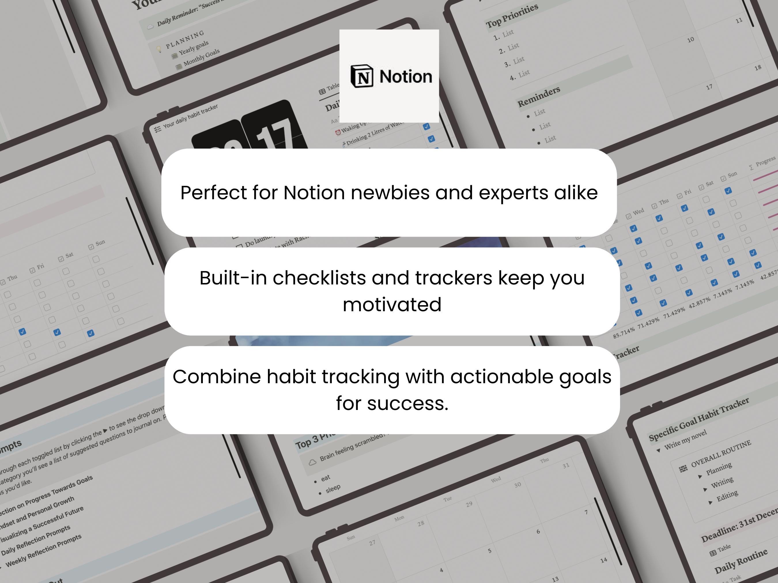 Notion Habit Tracker | Daily, Weekly & Monthly Routines | Notion ...
