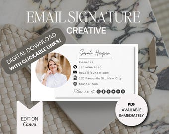 Email Signature – Custom Outlook & Gmail Signatures | Professional Email Signature Generator for Small Business Marketing | VOL 2  Creative