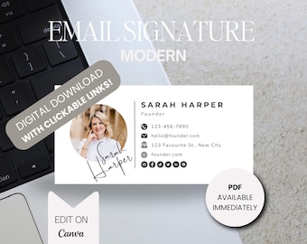 Email Signature – Custom Outlook & Gmail Signatures | Professional Email Signature Generator for Small Business Marketing | VOL 1  Modern