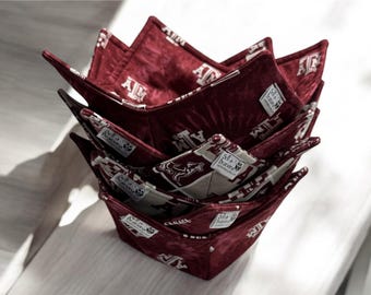 Bowl Cozy (Set of 2) Housewarming Gift, Microwave Bowl Holder, Ice Cream Mitt, Texas A&M Aggies, TAMU