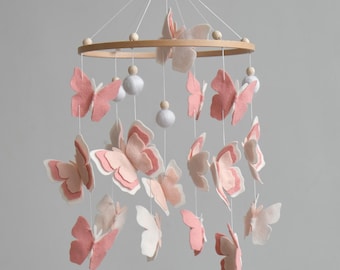 Butterfly Baby Mobile – Handmade Felt Nursery Decor
