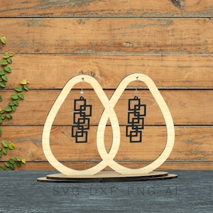 Wood, Acrylic Earring Stand, Display Svg Cutting File, stud earring holder, vendor display, jewelry organizer! |S-003#|