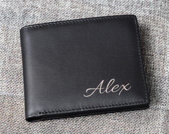 Personalized Leather Wallet, Mens Gift, Personalized Gift For Him, Birthday Gift For Him, Anniversary Gifts, Gifts For Dad, Fathers Day Gift