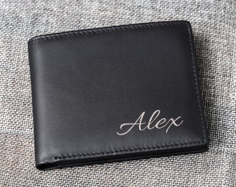 Portefeuille en cuir personnalisé, cadeau pour homme, cadeau personnalisé pour lui, cadeau d'anniversaire pour lui, cadeaux d'anniversaire, cadeaux pour papa, cadeau fête des pères