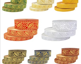 Church gallon 50 meters roll, |LEAFLET| 2,5 cm, 4 cm, 5 cm ribbon, liturgical trim, orthodox church, ukrainian banding