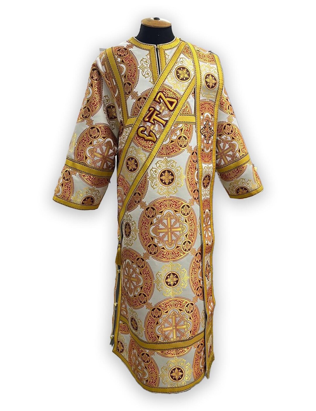 Protodeacon White Red Protodeacon's Vestments With Orarion and Cuffs. Robes Clergy ...