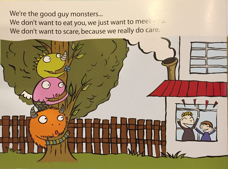 The Good Guy Monsters: Book For Kids, Childrens Book, Monsters, Cute Monsters, Picture Book, Monster Art, Childrens Gifts by tomonster image 2