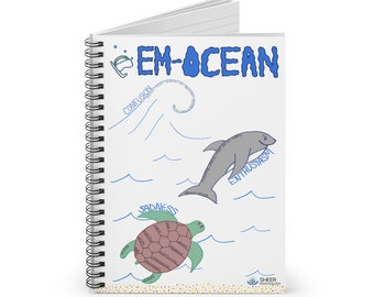 EM-OCEAN (Confusion, Enthusiasm, Sadness) Spiral Notebook 1 - Ruled Line