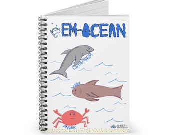 EM-OCEAN (Enthusiasm, Worry, Anger) Spiral Notebook 4 - Ruled Line