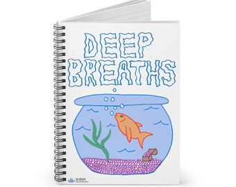 Deep Breaths Spiral Notebook - Ruled Line