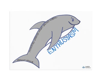 EM-OCEAN (Emotion) Postcards - Dolphin (Enthusiasm)