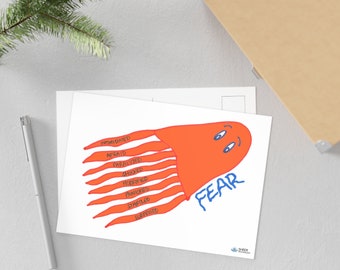 EM-OCEAN (Emotion) Postcards - Jellyfish (Fear)