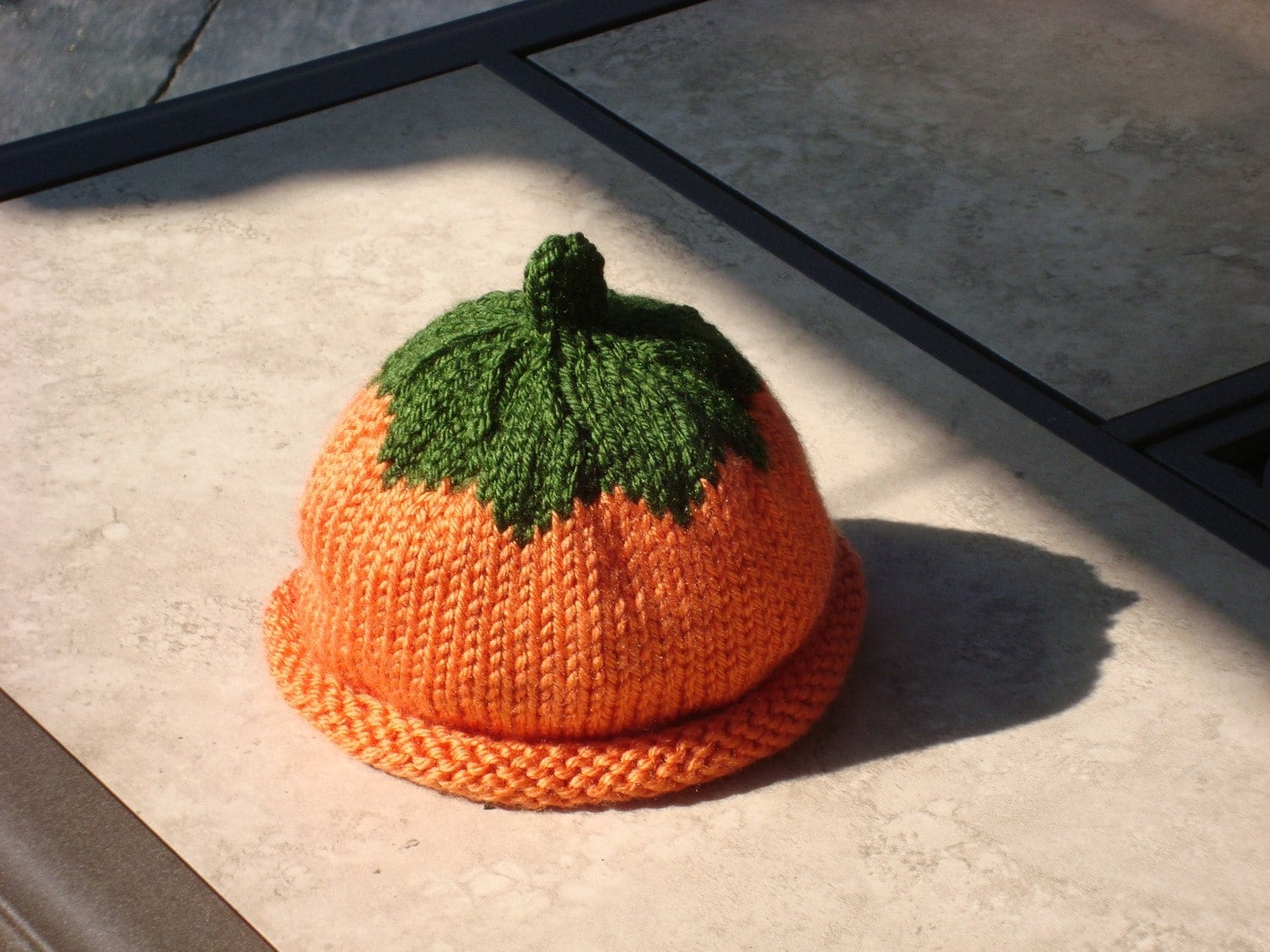Gorro de bebé de color naranja con forma de calabaza para otoño, para recién nacidos, de cualquier tamaño, para fotografía de otoño, de lana o acrílico