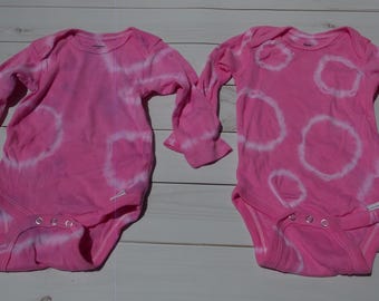 rainbow tie dyed baby Onesie® bodysuit with short sleeves, size 9-12 months,  tiedye baby clothes for boy or girl, organic cotton romper