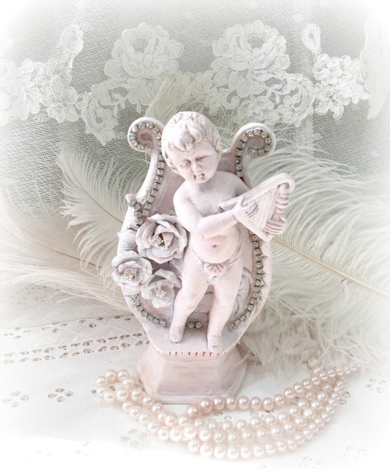 White and Gold Angel Chrub Wall Hanging Vase Home Wedding Party Decor