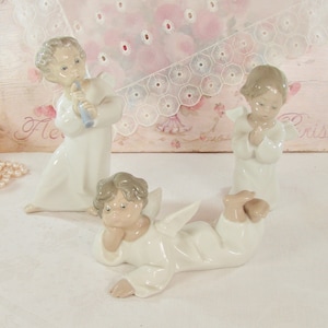 YOUR CHOICE, Lladro Angel Praying, Angel with Flute, Angel Sleeping, Lladro Creche Porcelain Angels
