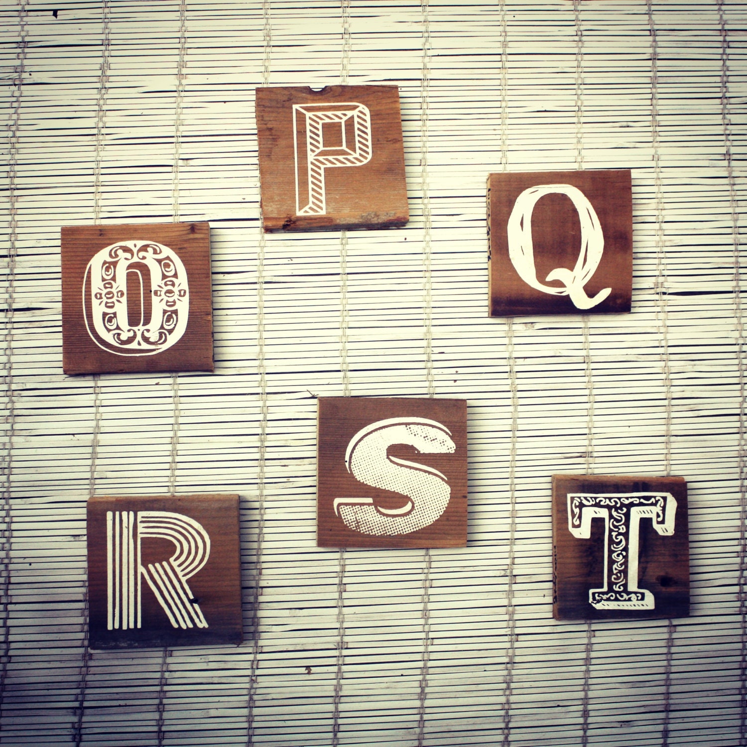 Alphabet Letters Wall Hanging on Reclaimed Barn Wood - Great for Baby ...