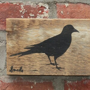 Crow Wall Hanging on Reclaimed Barn Wood (More Colors)