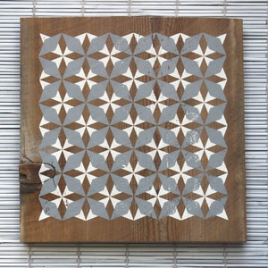 Geometric Circles Wall Hanging on Reclaimed Barn Wood image 3