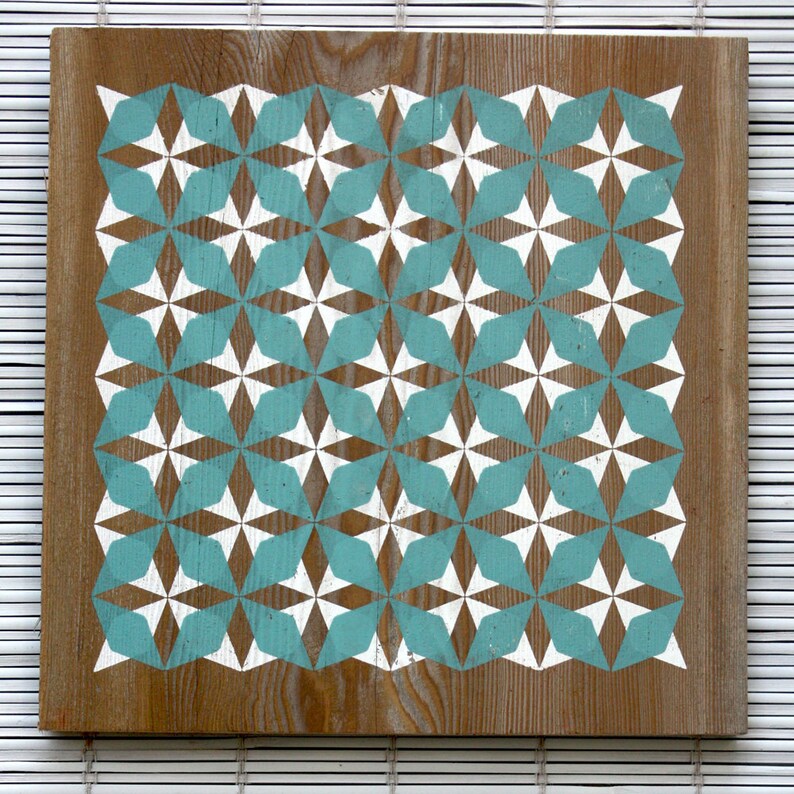 Geometric Circles Wall Hanging on Reclaimed Barn Wood Etsy