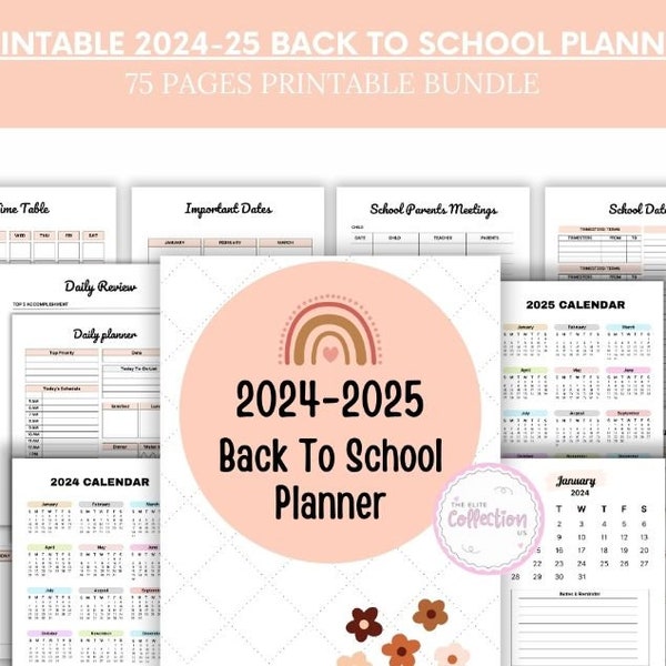 Back to School Planner Printable | Parent Planner | Student Planner | Life Organizer | Printable Organizer for Parents | School Planner