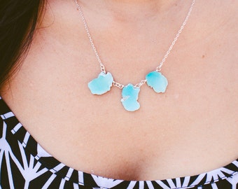 Turquoise Slab Sterling Silver Necklace