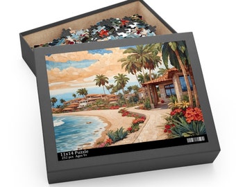 Landschaften am Meer Puzzle (120, 252, 500), Puzzle für Erwachsene, Puzzle Geschenk, Puzzle Art, Puzzle Dad, Puzzle Mom, Geschenkpuzzle, Mutter Geschenk, Dad Geschenk