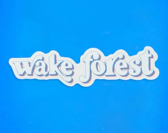 Wake Forest car window stickers for adults, North Carolina Americana deca for laptop, NC gifts, Red White and Blue Wake Forest vinyl sticker