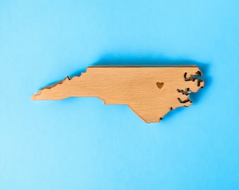 North Carolina with heart whiteboard magnet office decor for women, NC gifts, North Carolina souvenir items, Moving away gift for friends