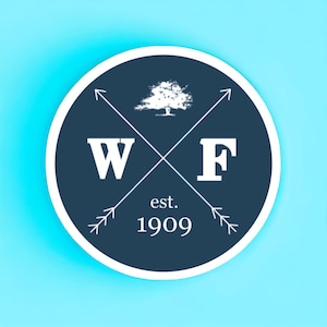 Wake Forest North Carolina Compass Style Sticker, Wake Forest Minimal Logo Vinyl, Wake Forest NC Gift for Him, Town of Wake Forest establish