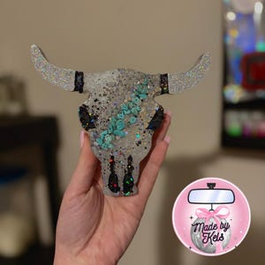 Large Aztec bull car freshie, car air freshener, freshie, read item description for size details, bull skull freshie, cow skull