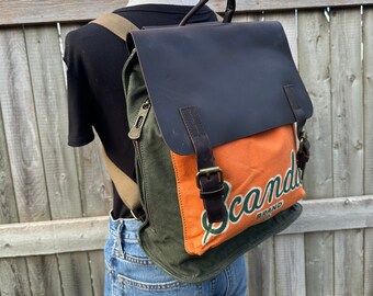 Scandia Brand Seed - Backpack convertible Crossbody Shoulder Bag - Vintage American Sacks-Selina Vaughan Studios