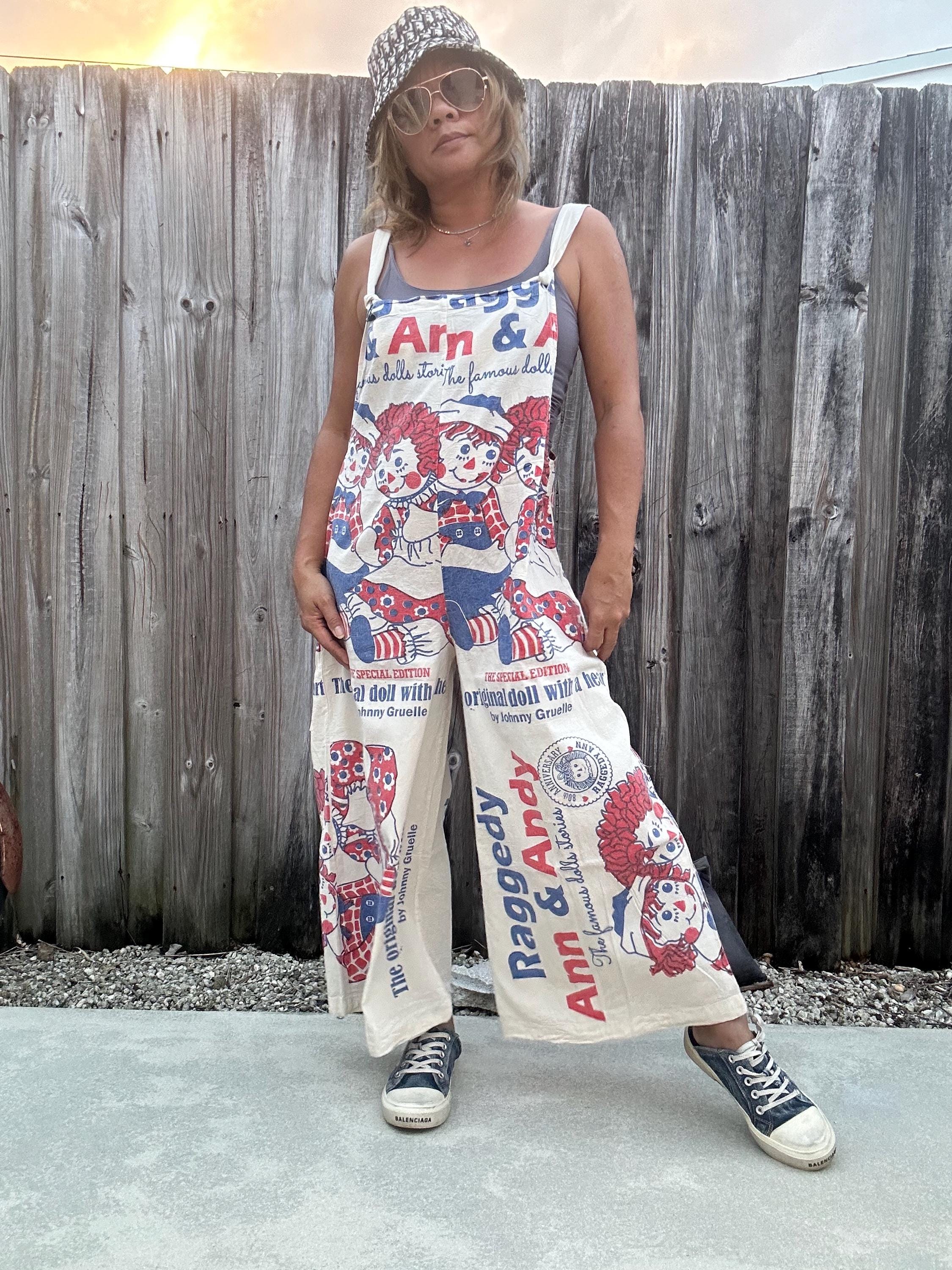 Combinaison Bébé Raggedy Andy Vintage - Overall Une Pièce - Pour Garçon - Gris - Occasion Très Bon état
