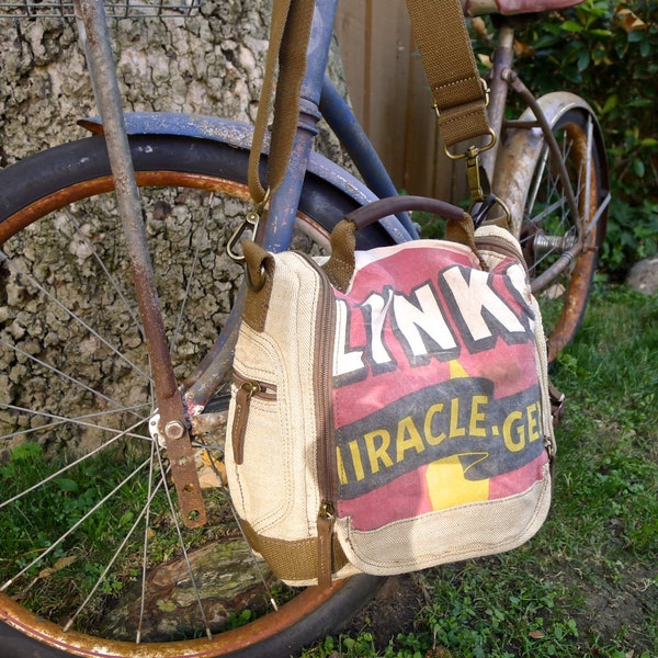 Lynks Miracle Gro -  Seed Sack Convertible Backpack Shoulder Bag - Canvas & Leather Bag... Selina Vaughan