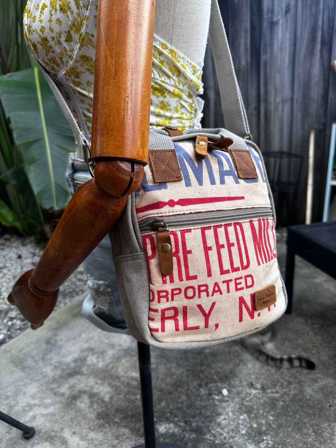 Empire Feed Mills New York Mini Backpack/shoulder Bag/mini Tote Vintage