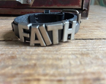 Faith - Leather Bracelet