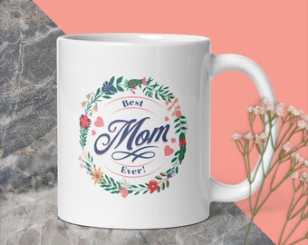 Mother's Day Mug-Retro Flower wreath