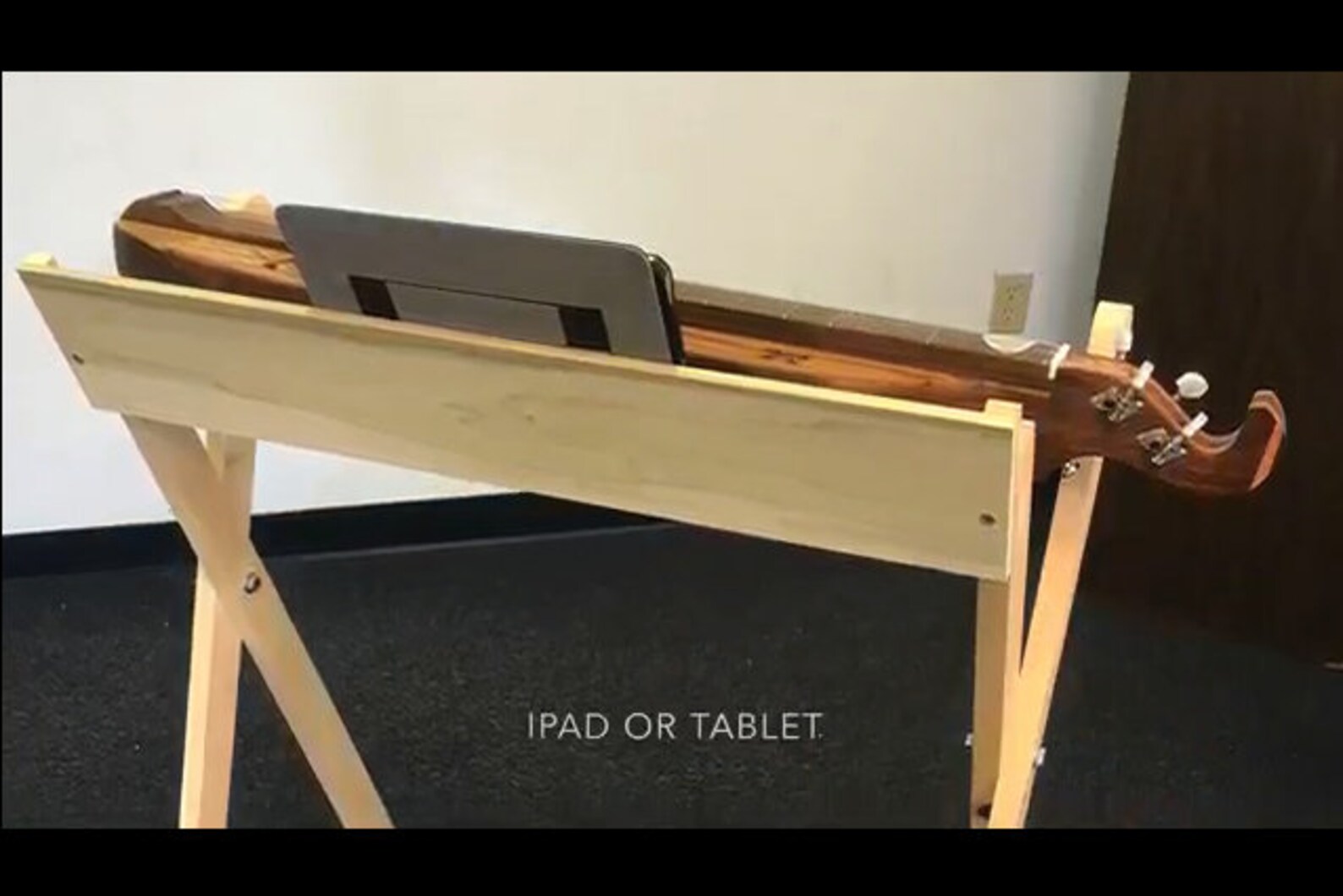 New Mountain Dulcimer Playing Stand standing with iPad Etsy