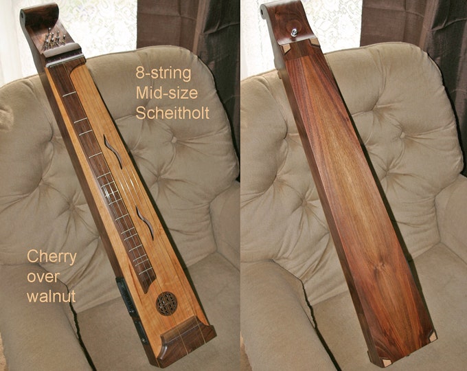 New Mid-size German Style Hand-Made 8-string Scheitholt - with optional Belcat Electric. Item# CW018