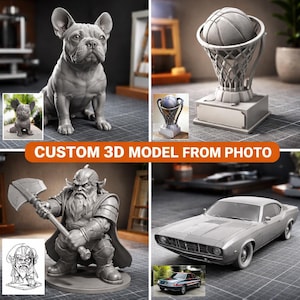 Modelo 3D personalizado a partir de foto – Arquivo STL/STP/3MF em 24 horas (Download digital) imagem 5