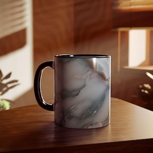 Modern Marble Coffee Mug – Stone Pattern Ceramic Cup for Home Office or Elegant Gift for Tea Lovers