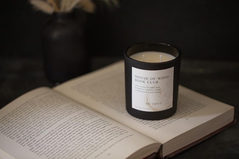 House of Wind Book Club 8oz Candle OFFICIALLY LICENSED Book Scented